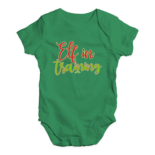 Baby Boy Clothes Elf In Training Baby Unisex Baby Grow Bodysuit New Born Green