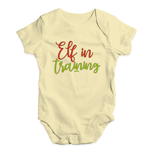Baby Boy Clothes Elf In Training Baby Unisex Baby Grow Bodysuit 12 - 18 Months Lemon
