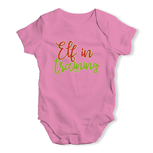 Baby Grow Baby Romper Elf In Training Baby Unisex Baby Grow Bodysuit 0 - 3 Months Pink