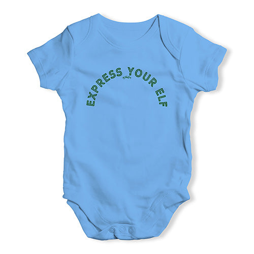 Bodysuit Baby Romper Express Your Elf Baby Unisex Baby Grow Bodysuit 3 - 6 Months Blue
