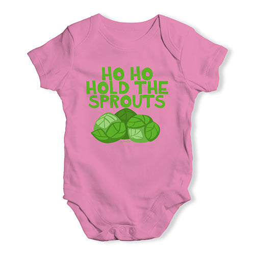 Baby Grow Baby Romper Hold The Sprouts Baby Unisex Baby Grow Bodysuit 0 - 3 Months Pink