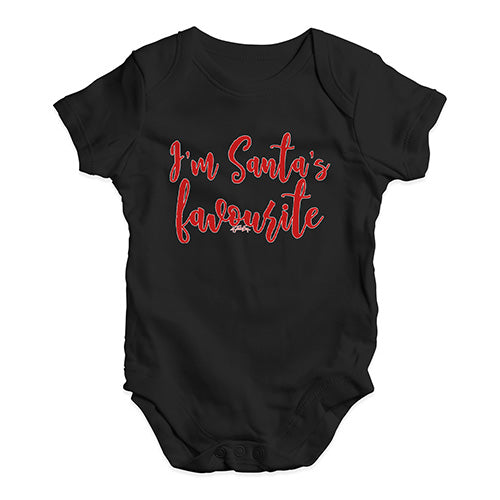 Baby Boy Clothes I'm Santa's Favourite Baby Unisex Baby Grow Bodysuit 0 - 3 Months Black