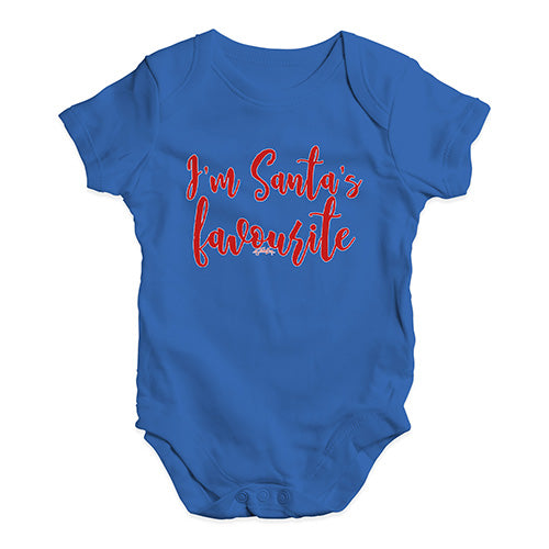 Bodysuit Baby Romper I'm Santa's Favourite Baby Unisex Baby Grow Bodysuit 12 - 18 Months Royal Blue