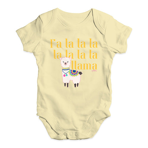 Baby Onesies Fa La La La Llama Baby Unisex Baby Grow Bodysuit 18 - 24 Months Lemon