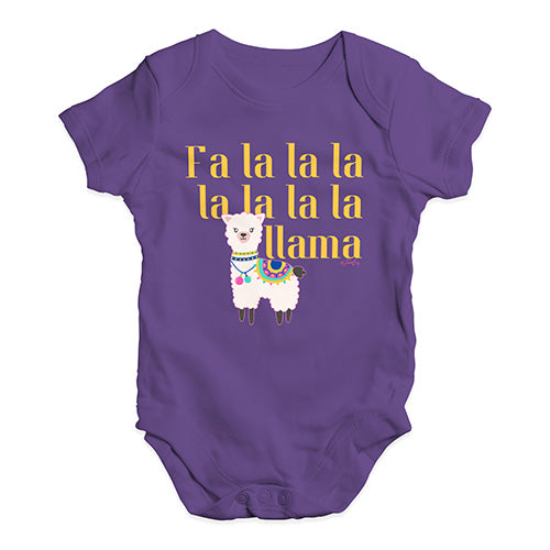 Baby Girl Clothes Fa La La La Llama Baby Unisex Baby Grow Bodysuit 12 - 18 Months Plum