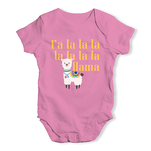 Funny Baby Bodysuits Fa La La La Llama Baby Unisex Baby Grow Bodysuit 6 - 12 Months Pink