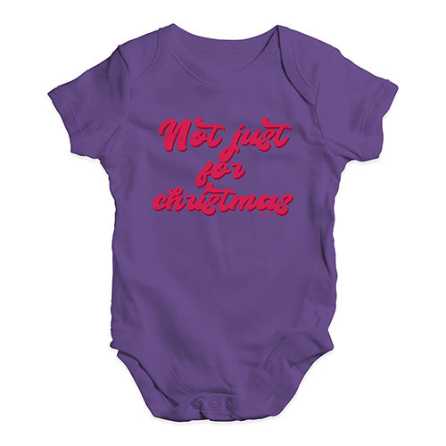 Baby Girl Clothes Not Just For Christmas Baby Unisex Baby Grow Bodysuit 18 - 24 Months Plum