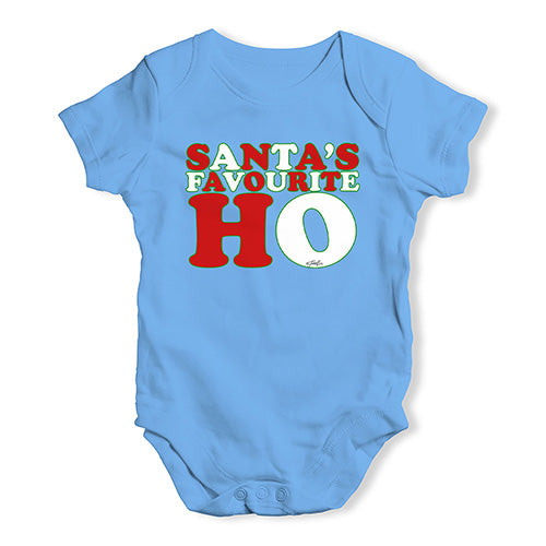 Baby Onesies Santa's Favourite Ho Baby Unisex Baby Grow Bodysuit New Born Blue