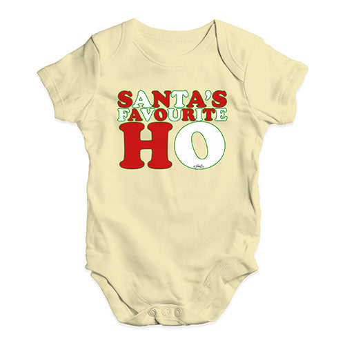 Funny Baby Onesies Santa's Favourite Ho Baby Unisex Baby Grow Bodysuit 0 - 3 Months Lemon