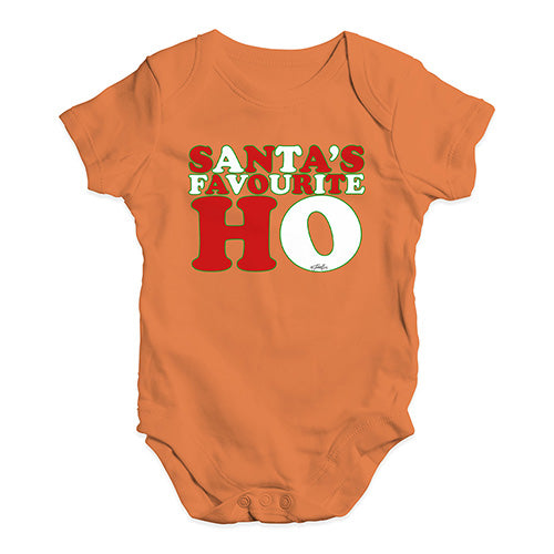 Baby Onesies Santa's Favourite Ho Baby Unisex Baby Grow Bodysuit New Born Orange