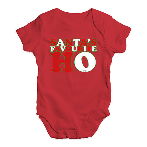 Baby Boy Clothes Santa's Favourite Ho Baby Unisex Baby Grow Bodysuit New Born Red