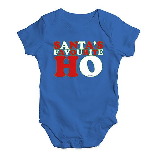 Funny Infant Baby Bodysuit Santa's Favourite Ho Baby Unisex Baby Grow Bodysuit 6 - 12 Months Royal Blue