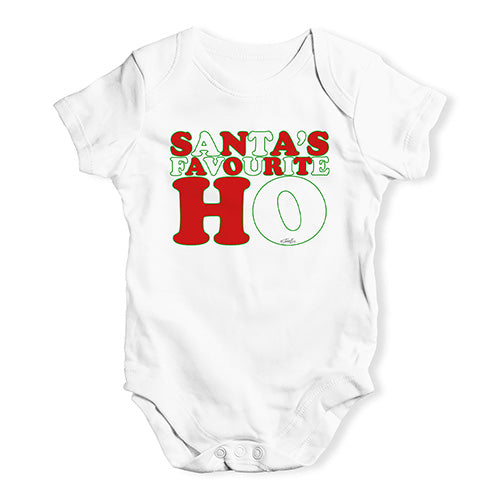 Baby Onesies Santa's Favourite Ho Baby Unisex Baby Grow Bodysuit 3 - 6 Months White