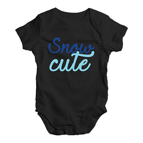 Baby Grow Baby Romper Snow Cute Baby Unisex Baby Grow Bodysuit 0 - 3 Months Black