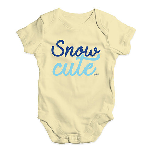 Cute Infant Bodysuit Snow Cute Baby Unisex Baby Grow Bodysuit 6 - 12 Months Lemon