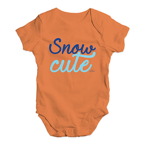 Funny Infant Baby Bodysuit Snow Cute Baby Unisex Baby Grow Bodysuit 6 - 12 Months Orange