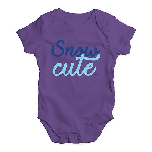 Funny Infant Baby Bodysuit Snow Cute Baby Unisex Baby Grow Bodysuit 6 - 12 Months Plum