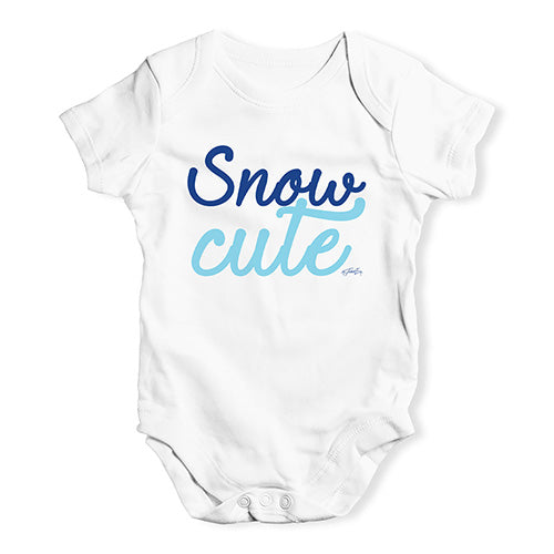 Funny Baby Clothes Snow Cute Baby Unisex Baby Grow Bodysuit 6 - 12 Months White