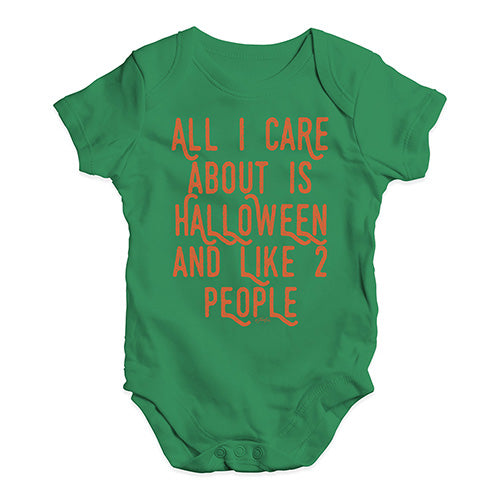 Funny Infant Baby Bodysuit Onesies All I Care About Is Halloween Baby Unisex Baby Grow Bodysuit New Born Green