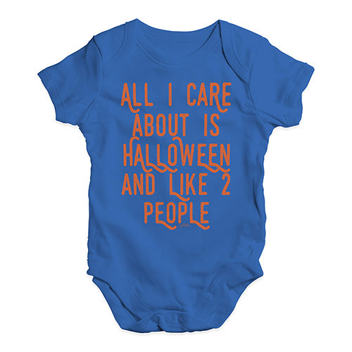 Funny Baby Bodysuits All I Care About Is Halloween Baby Unisex Baby Grow Bodysuit 12 - 18 Months Royal Blue