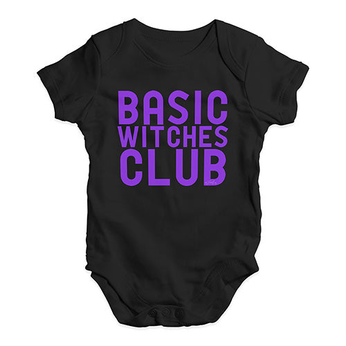 Funny Baby Onesies Basic Witches Club Baby Unisex Baby Grow Bodysuit 12 - 18 Months Black
