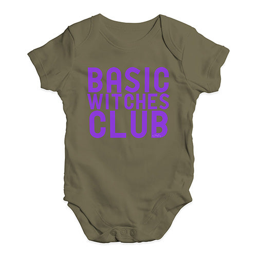Funny Baby Onesies Basic Witches Club Baby Unisex Baby Grow Bodysuit 18 - 24 Months Khaki