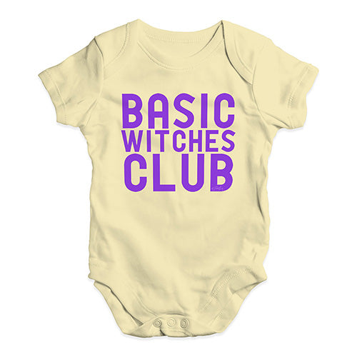 Cute Infant Bodysuit Basic Witches Club Baby Unisex Baby Grow Bodysuit New Born Lemon