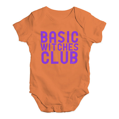 Funny Infant Baby Bodysuit Onesies Basic Witches Club Baby Unisex Baby Grow Bodysuit 12 - 18 Months Orange