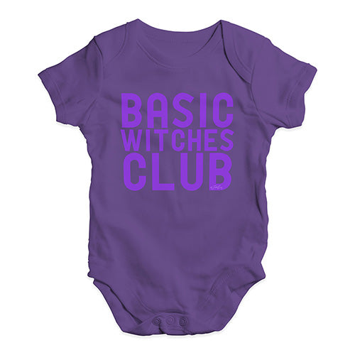 Baby Boy Clothes Basic Witches Club Baby Unisex Baby Grow Bodysuit 18 - 24 Months Plum