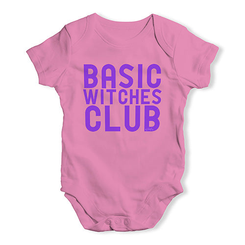 Funny Infant Baby Bodysuit Onesies Basic Witches Club Baby Unisex Baby Grow Bodysuit 3 - 6 Months Pink