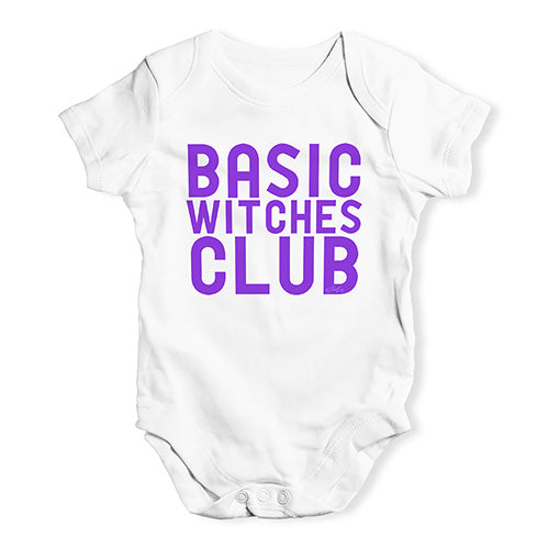 Funny Infant Baby Bodysuit Basic Witches Club Baby Unisex Baby Grow Bodysuit New Born White