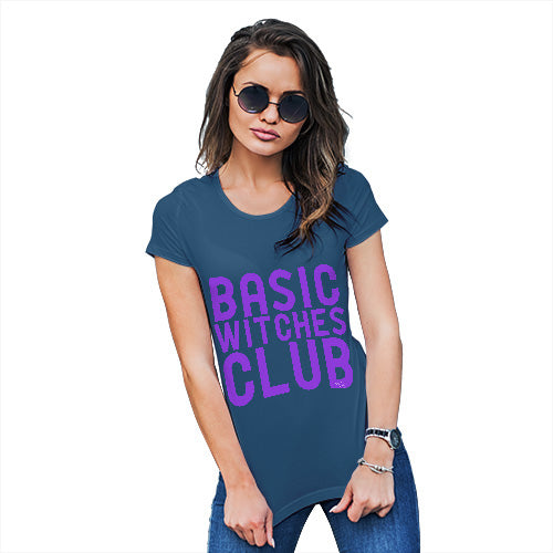 Novelty Gifts For Women Basic Witches Club Women's T-Shirt Medium Royal Blue