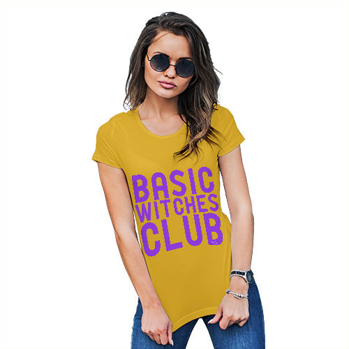 Funny T-Shirts For Women Basic Witches Club Women's T-Shirt X-Large Yellow