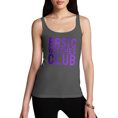 Funny Tank Top For Women Basic Witches Club Women's Tank Top Small Dark Grey