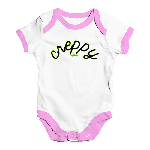 Baby Girl Clothes Creppy Creepy Baby Unisex Baby Grow Bodysuit 12 - 18 Months White Pink Trim