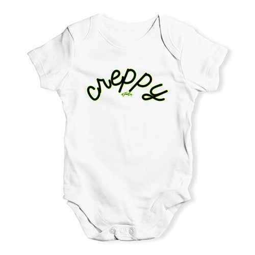 Funny Infant Baby Bodysuit Onesies Creppy Creepy Baby Unisex Baby Grow Bodysuit 6 - 12 Months White