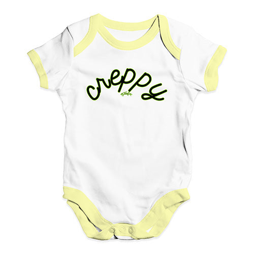 Bodysuit Baby Romper Creppy Creepy Baby Unisex Baby Grow Bodysuit 3 - 6 Months White Yellow Trim