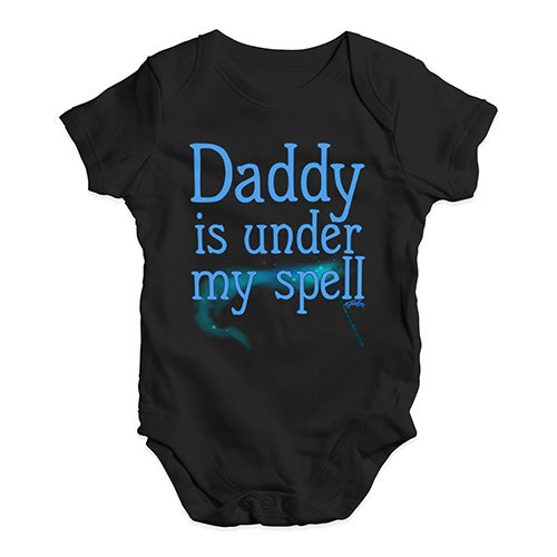 Bodysuit Baby Romper Daddy Is Under My Spell Baby Unisex Baby Grow Bodysuit 6 - 12 Months Black