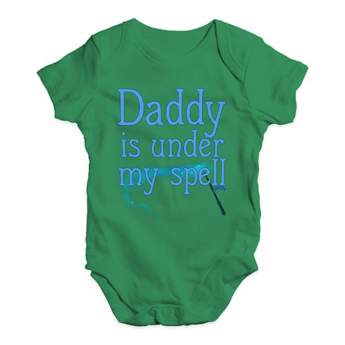 Funny Baby Clothes Daddy Is Under My Spell Baby Unisex Baby Grow Bodysuit 0 - 3 Months Green