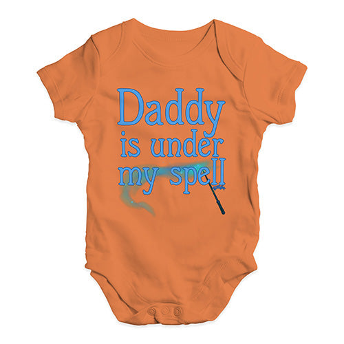 Baby Boy Clothes Daddy Is Under My Spell Baby Unisex Baby Grow Bodysuit 0 - 3 Months Orange