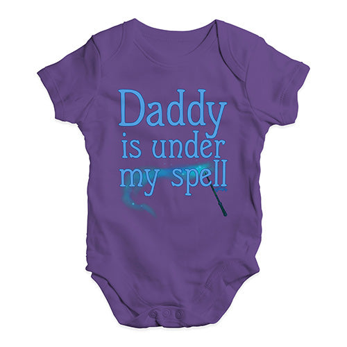 Funny Baby Bodysuits Daddy Is Under My Spell Baby Unisex Baby Grow Bodysuit 0 - 3 Months Plum