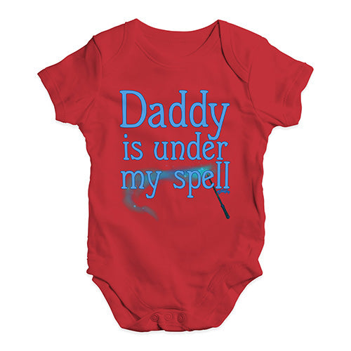 Funny Baby Bodysuits Daddy Is Under My Spell Baby Unisex Baby Grow Bodysuit 0 - 3 Months Red