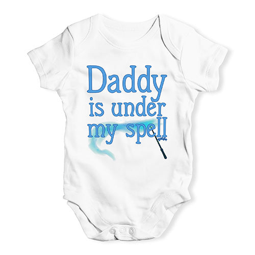 Funny Infant Baby Bodysuit Daddy Is Under My Spell Baby Unisex Baby Grow Bodysuit 3 - 6 Months White