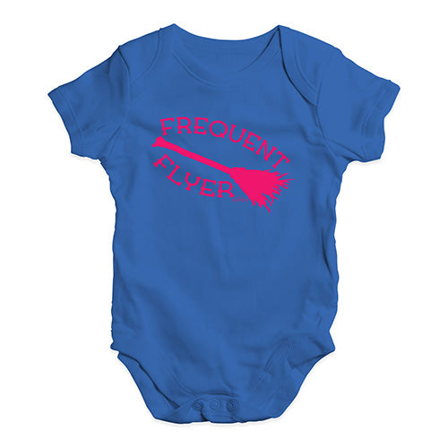 Babygrow Baby Romper Frequent Flyer Baby Unisex Baby Grow Bodysuit 3 - 6 Months Royal Blue