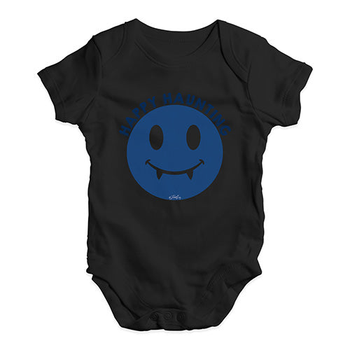Funny Baby Clothes Happy Haunting Baby Unisex Baby Grow Bodysuit 0 - 3 Months Black