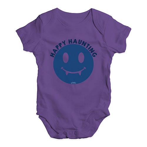 Funny Baby Clothes Happy Haunting Baby Unisex Baby Grow Bodysuit 0 - 3 Months Plum