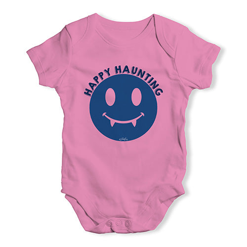 Funny Infant Baby Bodysuit Onesies Happy Haunting Baby Unisex Baby Grow Bodysuit New Born Pink
