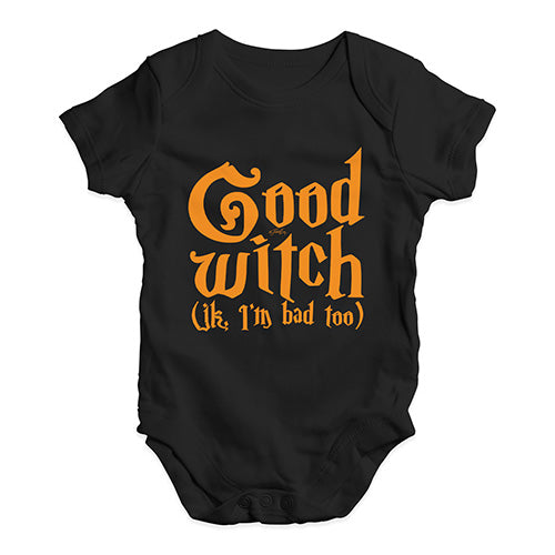 Funny Infant Baby Bodysuit Onesies Good Witch I'm Bad Too Baby Unisex Baby Grow Bodysuit 0 - 3 Months Black