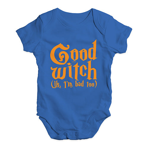 Funny Baby Clothes Good Witch I'm Bad Too Baby Unisex Baby Grow Bodysuit New Born Royal Blue