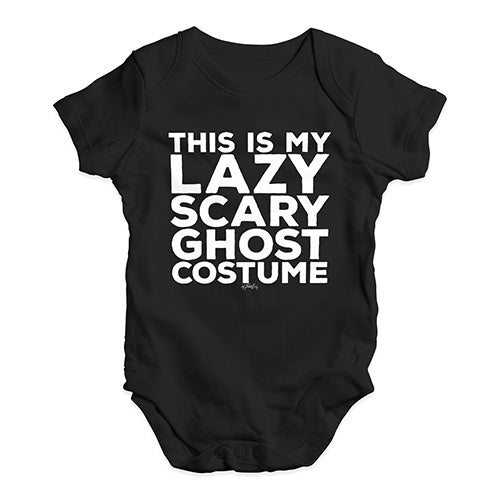 Babygrow Baby Romper Lazy Scary Ghost Costume Baby Unisex Baby Grow Bodysuit New Born Black